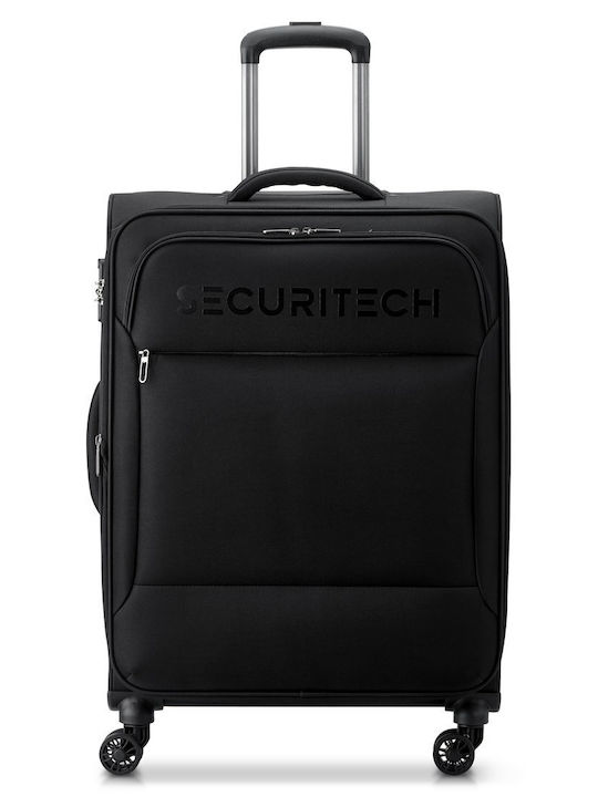 Delsey Large Travel Suitcase Black Height 70cm