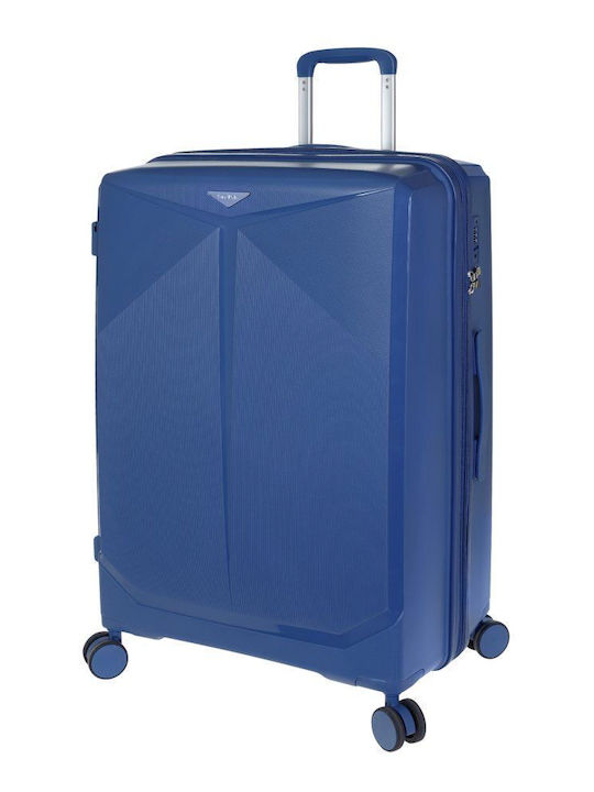 Diplomat Großer Reisetrolley Blau Höhe 75cm
