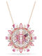 Swarovski Necklace in Pink Gold Plated Steel Pink