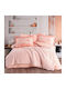 Hobby Home Set Huse Pentru Pilote 200x220cm Dublu Cu 2 Fețe De Pernă & 1 Cearceaf Terracotta