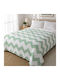 Kotonia Home Microfiber Semi-Double Coverlet Sage Green 180x230cm