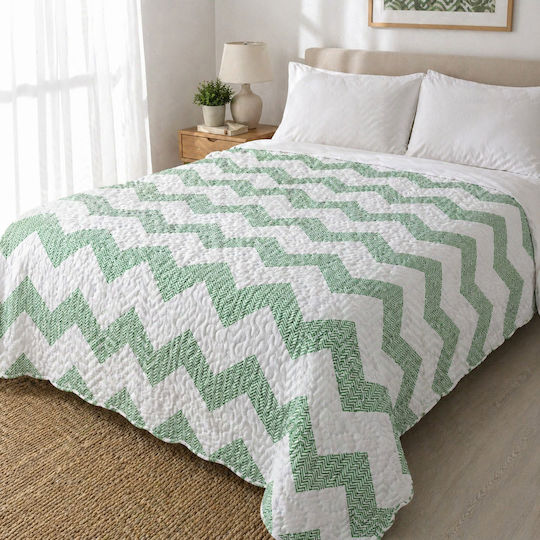 Kotonia Home Κουβερλί Ημίδιπλο Microfiber Sage Green 180x230cm