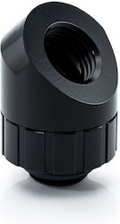 Bitspower Artemis 45 Grad Fitting Redatable Swivel Matt Black Bpm-at45r-mb