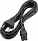 Belkin 2-pin Bipolar C7 Power Cord Figure 8 Cable Length 1.8m Black