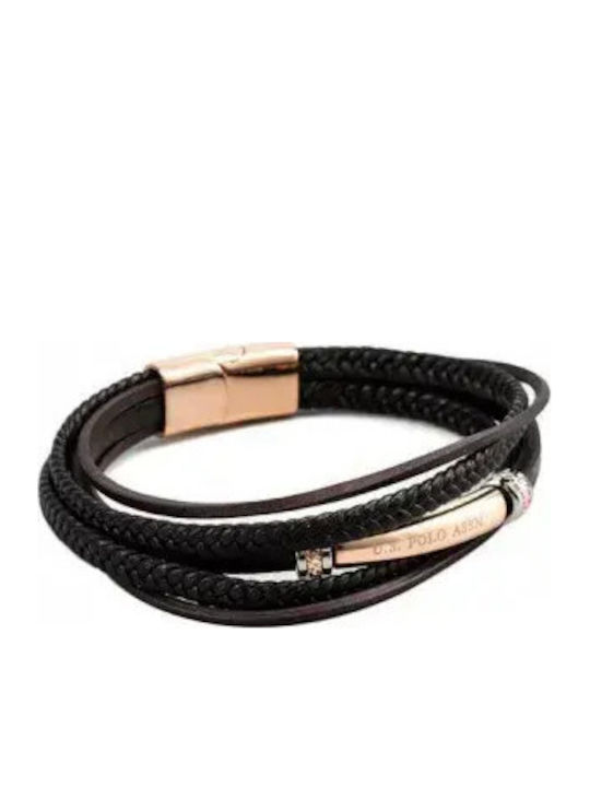 U.S. Polo Assn. Ανδρικό Βραχιόλι Χειροπέδα από Δέρμα