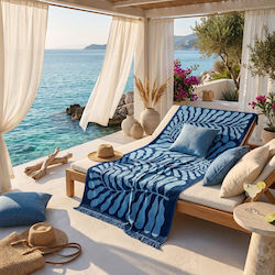 Easy Home Cotton Blue Beach Towel
