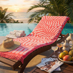 Easy Home Cotton Beach Towel Pink