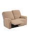 Elastic Cover Two Seater Sofa Sand