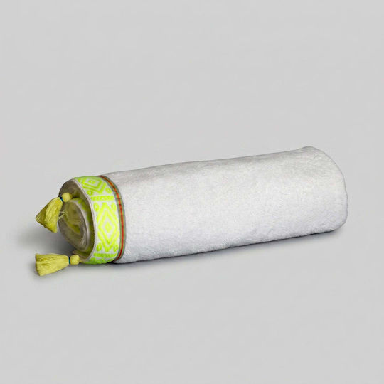 White Fabric Πετσέτα Θαλάσσης Βαμβακερή Λευκή 80x160εκ.