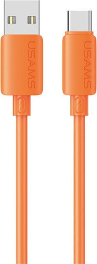 Usams USB 2.0 Cable USB-C Male - USB-A 18W Orange 1m SJ786USB03
