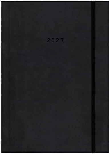 Next Velvet Daily Agenda 2027 Black 17x25cm Personalization