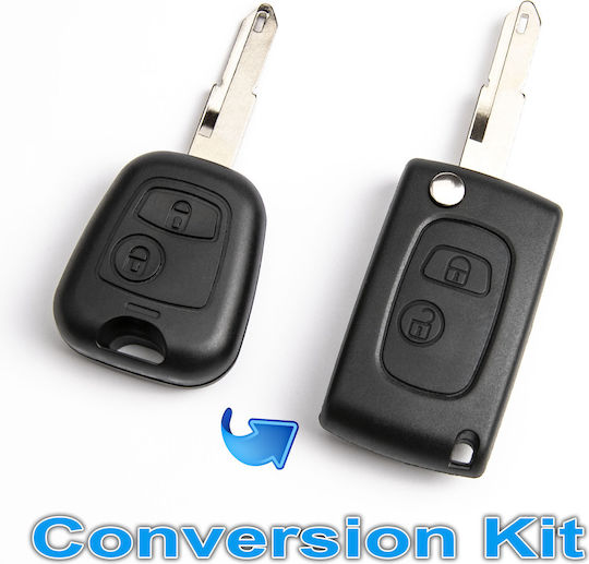 Κέλυφος Αναδιπλούμενου Κλειδιού Peugeot 106 206 306 Boxer Expert Partner 2 Κουμπιά