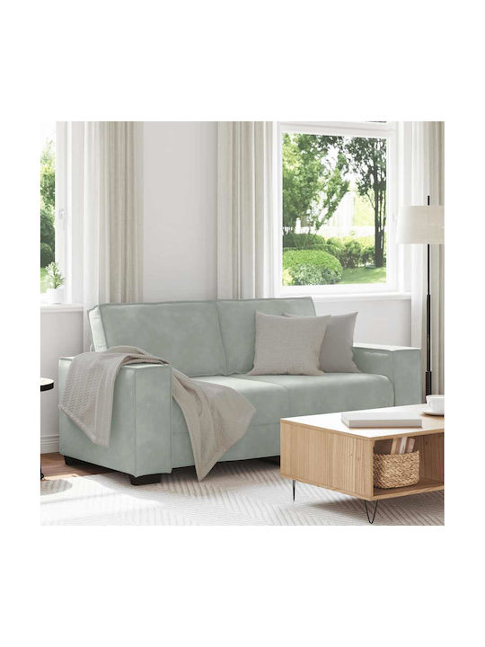 vidaXL Doppelsitzer Samt Sofa Hellgrau 180x78x84cm