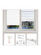Eurohome Roller Blinds Total Blackout Double White W55xH150cm
