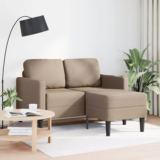 Ecksofa Künstliches Leder Braun 125x118x85cm