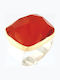 Ios Women's Ring with Stones from Gold Plated Silver