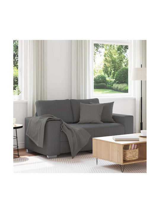 Two-Seater Couch Dark Gray 160x77x82cm