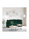 Dreisitzer Sofa Samt Dunkelgrün 200x100x64cm