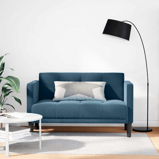 Doppelsitzer Samt Sofa Blau 124x67x74.5cm