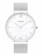 Tayroc Damenuhr 36mm Batterie mit Grau Rostfreier Stahl Armband