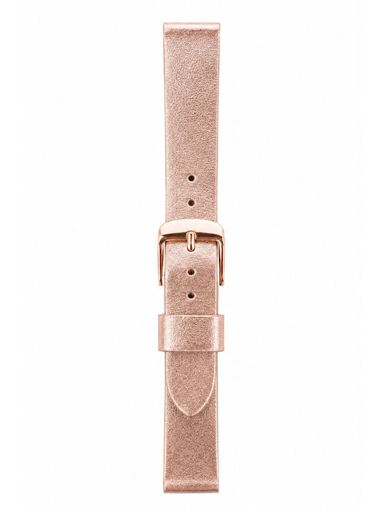 Tzevelion Leather Strap Pink Gold 12mm
