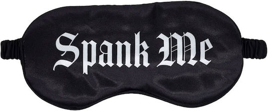 Shots Spank Me Printed Satin BDSM Μάσκα σε Μαύρο Χρώμα
