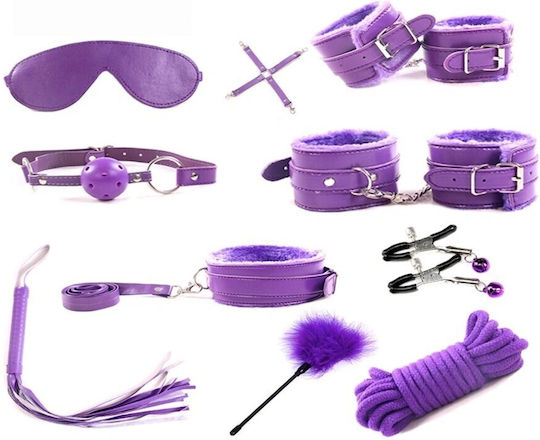 Guilty Toys BDSM Kit σε Μωβ Χρώμα 10τμχ
