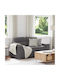 Doppelsitzer Sofa Künstliches Leder Grau 160x81x84cm