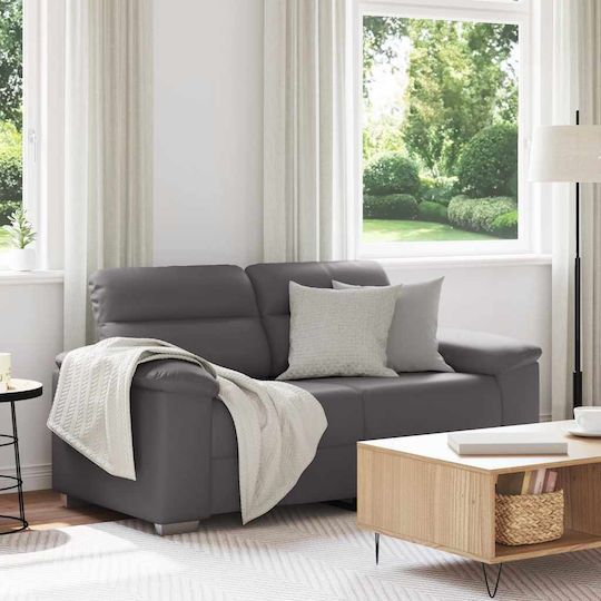 Doppelsitzer Sofa Künstliches Leder Grau 160x81x84cm