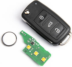 Дистанционно Ключ За Кола Електронно Vw Id48 3 Бутона 3t0837202