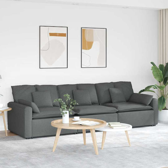 Canapea Patru Locuri Gri 324x105x64cm