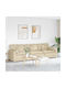 Vier Sitzer Sofa Beige 324x105x64cm