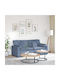 Dreisitzer Sofa Blau 224x105x64cm
