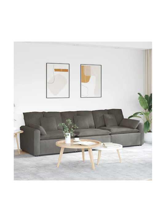 Canapea Patru Locuri Deschisă Gri 324x105x64cm