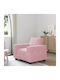 Sessel Samt Rosa 100x77x82cm