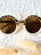 Rammelaartje Round Kids White Sunglasses