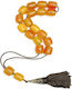 Roloi Komboloi Worry Beads with 17 Resin Beads Length 30cm Yellow