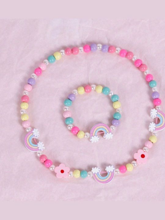 Little Rainbow Set Kids Multicolour Hair Ties 2 Pieces