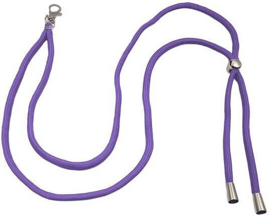 Λουράκι Λαιμού Lanyard Κινητό Μεταλλικό Γάντζο 75cm Μωβ Ανοικτό