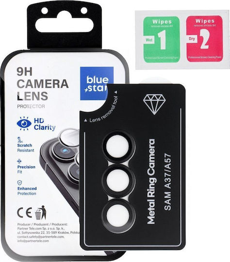 Blue Star Προστασία Κάμερας Tempered Glass Μαύρο για το Samsung A37