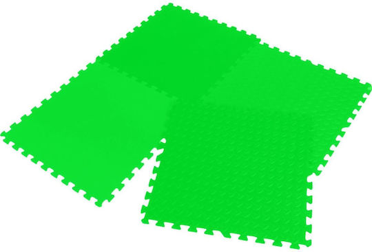 Enero Δάπεδα Παζλ Γυμναστηρίου Πράσινα 60x60cm 4τμχ