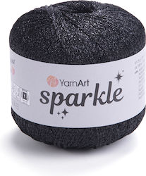 Yarnart Μεταλιζέ Νήμα Πλεξίματος Sparkle 1360 Μαύρο 25gr 160m