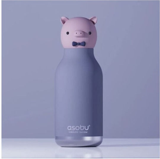 Asobu Sticlă Oțel Inoxidabil Sticlă Pentru Copii Termos Asobu Bestie Piggy 460ml
