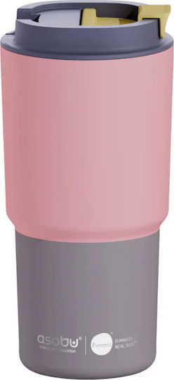 Asobu Stainless Steel BPA Free Thermos Bottle 650ml Pastel Peach