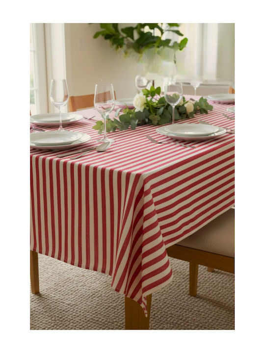 SteweHome Baumwolle Strick Tischdecke Rot 160x260cm