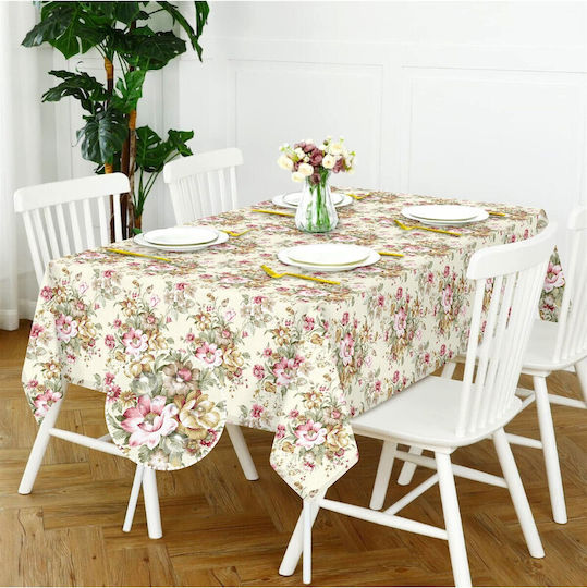 SteweHome Stain Resistant Pink Tablecloth 80x120cm SteweHome Stain Resistant Pink Tablecloth 80x120cm