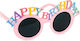 Brillen Happy Birthday Kunststoff Rosa Bunte Buchstaben