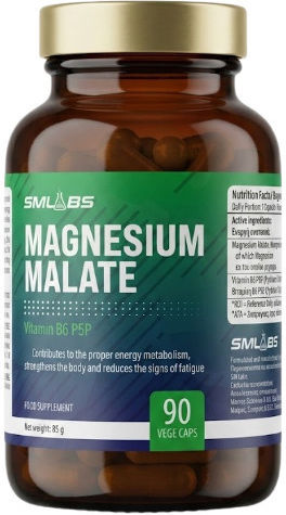 Smlabs Magnesium Malat 820mg 90 Pflanzliche Kapseln