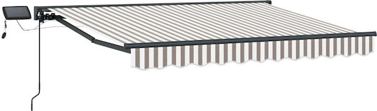 vidaXL Cadru Pentru Copertină Gri Cu Strat PU 3x4.5m