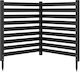 Costway Panou De Gard Lemn Negru 1.07m x 98cm 2 Bucăți